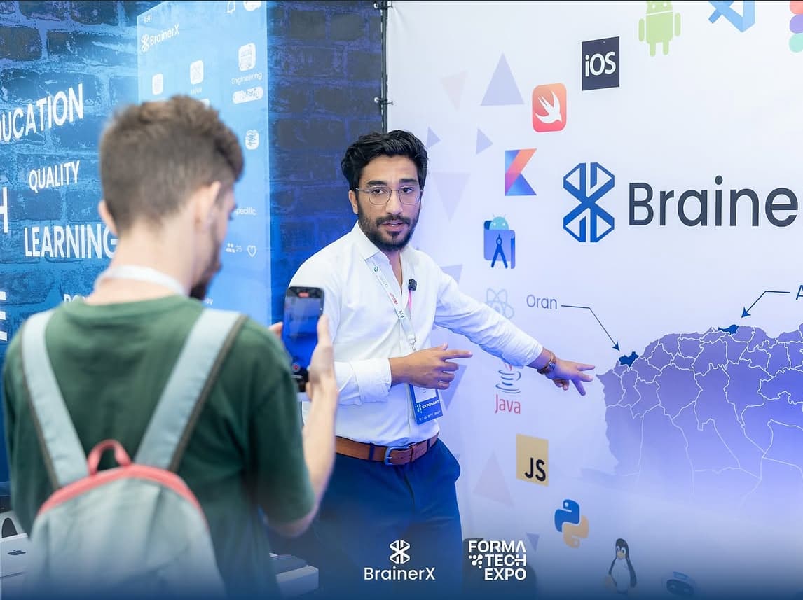 Meziane Dahou participating in a tech event