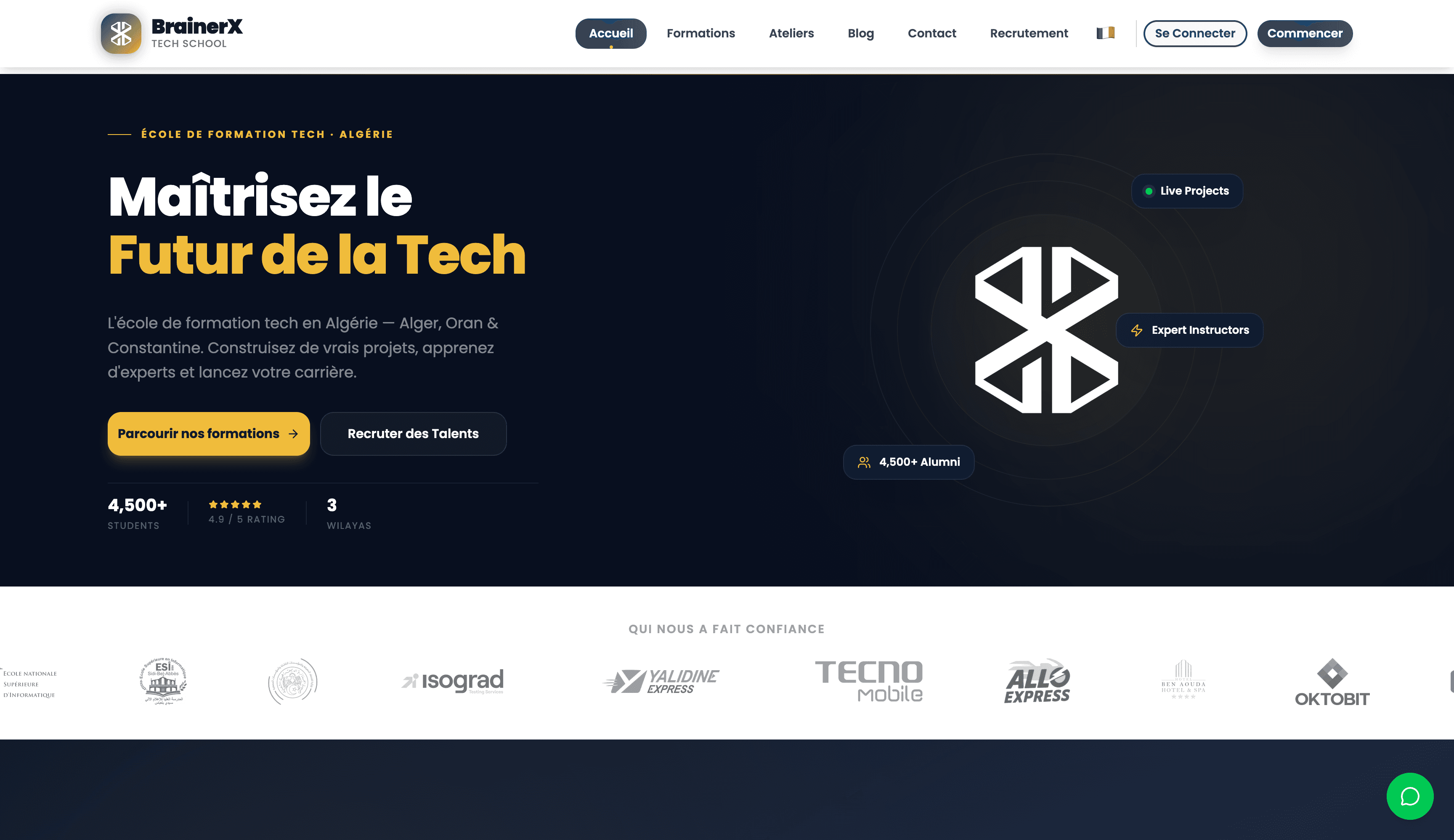 BrainerX website